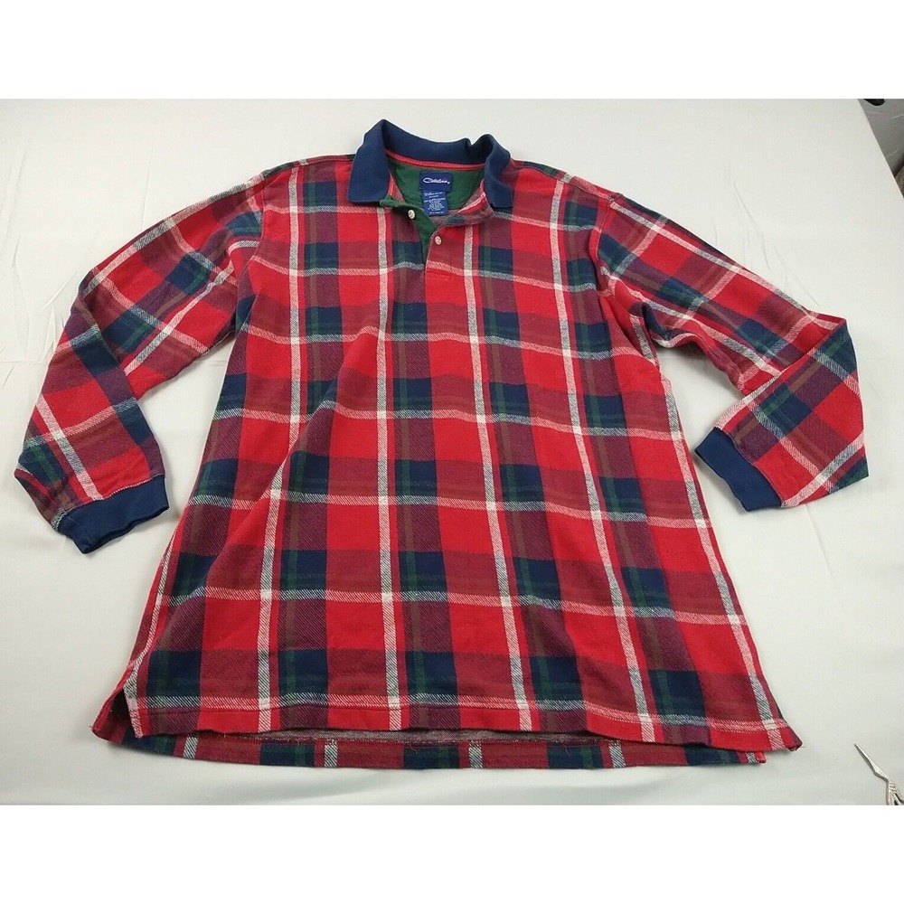 Catalina Men's Flannel Shirt XL Red Multicolor Plaid Long Sleeve (781)